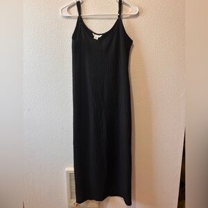 H&M Black Textured Dress